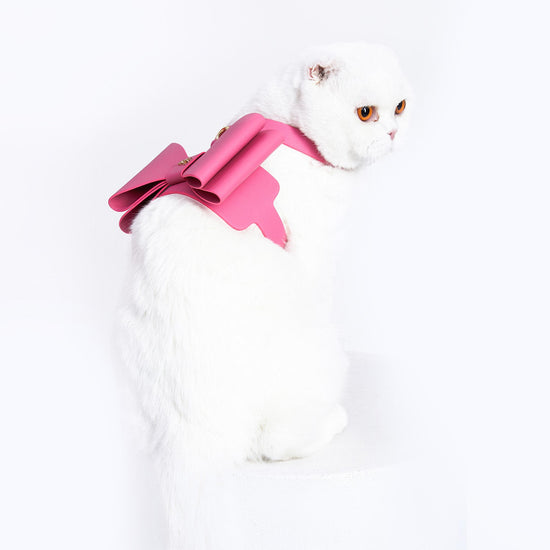 Load image into Gallery viewer, Metapink Bow Cat Harness by Moshiqa
